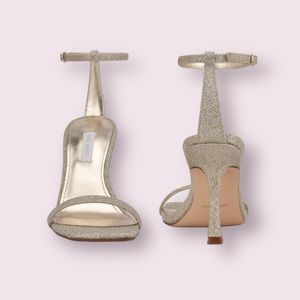 Nine West Yess Ankle Strap Sandals – Women’s 9.5 | Gold Glitter